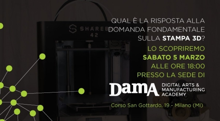 Siete invitati alla presentazione della nuova stampante 3D "SHAREBOT 42"