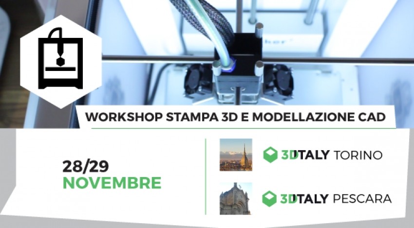 Workshop di stampa 3D e modellazione CAD