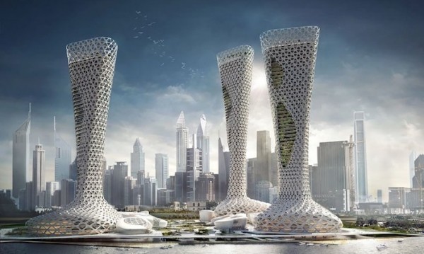 Architettura simbiotica: tre torri microclimatiche per Dubai