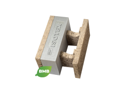 Blocchi cassero in legno cemento Isotex - HDIII 38/10 con inserto isolante Neopor BMB