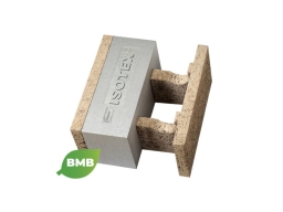 Blocchi cassero in legno cemento Isotex – HDIII 44/14 con inserto isolante Neopor BMBcert di BASF