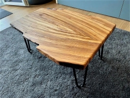 Tavolino da salotto in legno di olivo