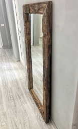 Specchio in legno di Castagno antico