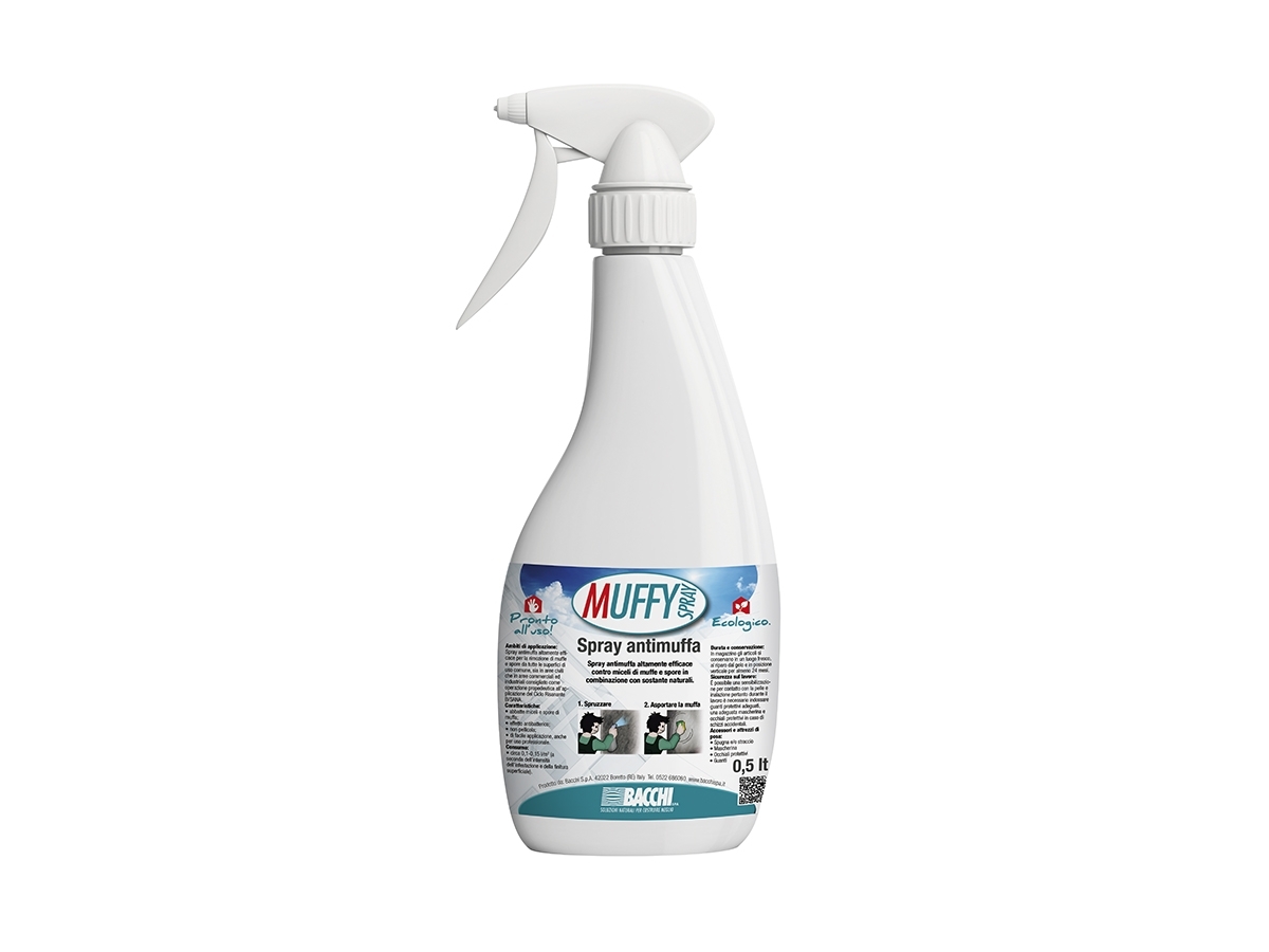 Muffy Spray - Soluzione antimuffa

Idoneo per rimuovere le muffe dalle pareti, sia in ambito civile che industriale, come operazione propedeutica all’applicazione del ciclo B/SANA.