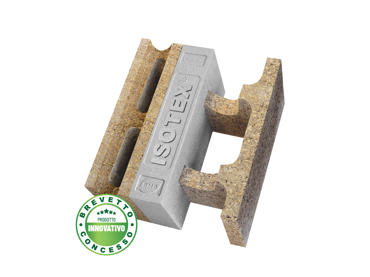 ISOTEX AIR: Blocco cassero in legno cemento con parete ventilata integrata