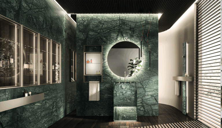Arrital: il percorso prosegue dalla cucina al living, dall’outdoor fino al bagno