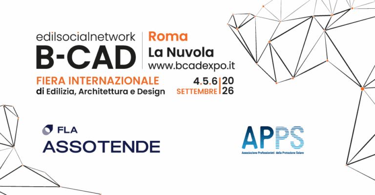 Assotende e APPS al B-CAD 2026: formazione, innovazione e dialogo con i progettisti per il futuro delle schermature solari