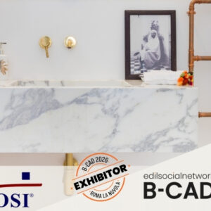 Sorelle COSI a B-CAD 2026: arte del marmo, tecnologia e lavorazioni su misura per l’architettura contemporanea