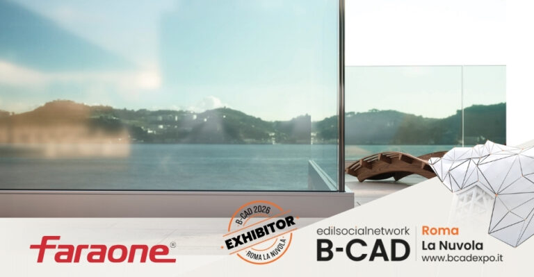 Faraone protagonista a B-CAD 2026: il vetro come sintesi di innovazione, sicurezza e design contemporaneo