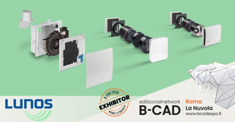 Lunos presenta a B-CAD Expo 2026 sistemi di ventilazione decentralizzata per edifici ad alta efficienza