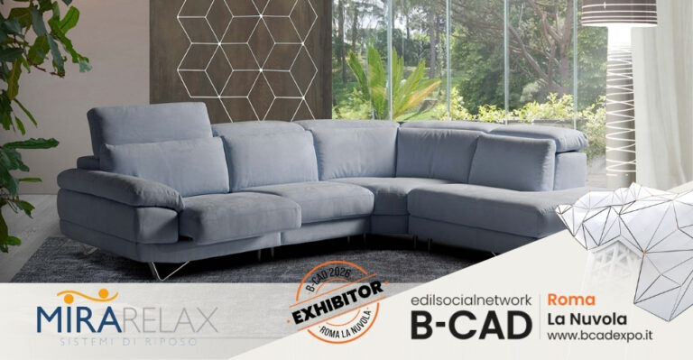 Mirarelax a B-CAD Expo 2026: artigianalità, comfort e benessere per l’abitare contemporaneo