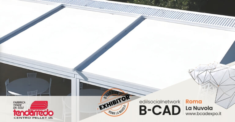 Tendarredo a B-CAD 2026: qualità sartoriale e innovazione per coperture solari e riscaldamento green