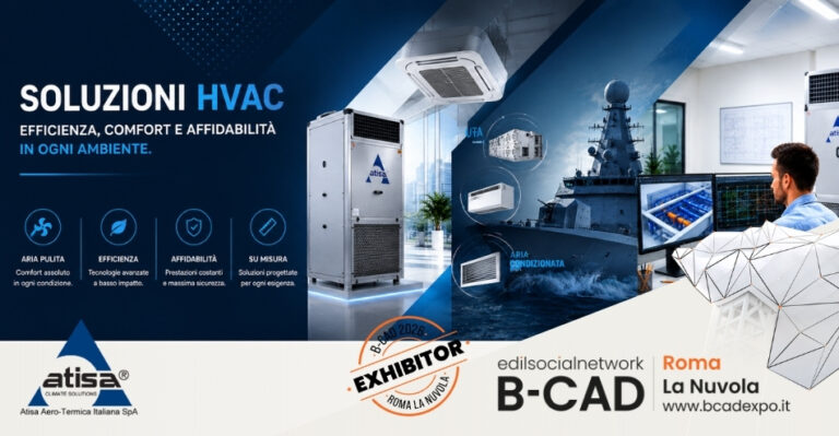 ATISA presenta a B-CAD Expo 2026 soluzioni HVAC su misura per edilizia, industria e settore navale