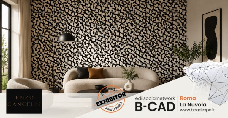 Enzo Cancelli presenta a B-CAD Expo 2026 una nuova visione del rivestimento murale tessile