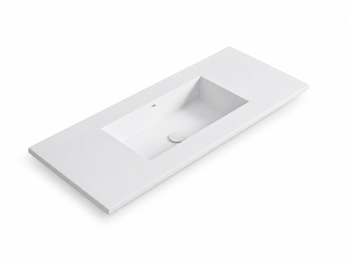 Lavabo Kube60 integrato per top sospeso - immagine 2